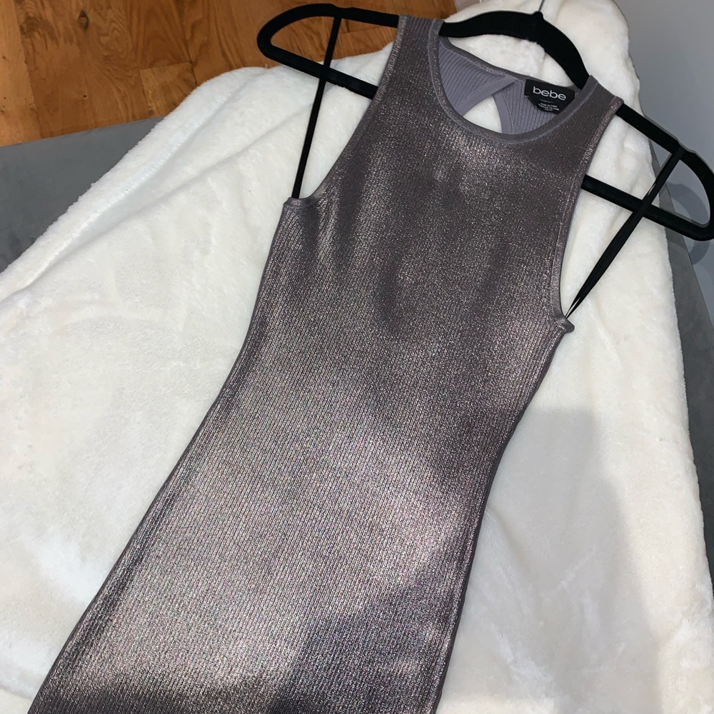 BeBe silver metallic dress